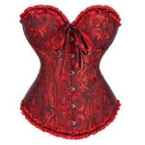 𝅺corset Top, Bustiers for Women Black Red